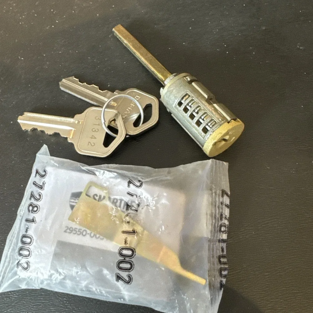 Kwikset SmartKey Deadbolt Cylinder Replacement Part With Reset Tool brass